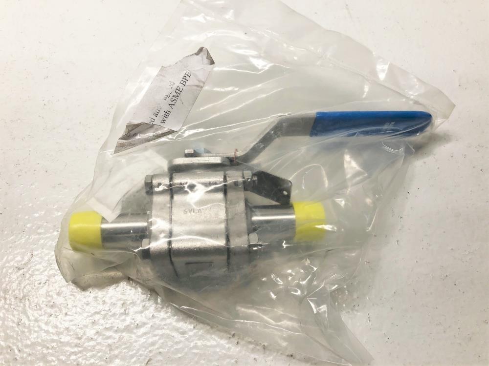 Habonim 1" Weld Sanitary Ball Valve, Stainless, #48-6666AT/ETO-G24	